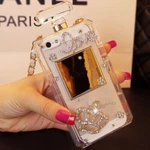 Bling Crown Mirror Diamond Perfume Bottle Case For Iphone 17 16 15 14 13 12 11 X. Fixed Price $13.99.