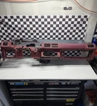1987-89 Ford Mustang Gt Red/black Dash W/ Supports & Hvac Defrost Ducting Oem. Fixed Price $399.95.