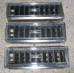1976 Cadillac Deville Fleetwood Chrome Dash A/c Vent Grill Set (3) Used Orig. Fixed Price $95.00.