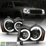 For 2005-2007 Jeep Grand Cherokee Black Led Tube Projector Headlights Headlamps. Fixed Price $245.99.