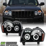 Blk 2005-2007 Jeep Grand Cherokee Led Dual Halo Projector Headlights Left+right. Fixed Price $158.99.