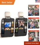 2-PACK Car Backseat Organizer With Tablet Holder, 6 Pockets, Scratch Proof Cover. Fixed Price $27.99.