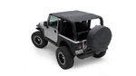 Smittybilt Black Diamond Extended Bikini Top For Jeep Wrangler 4-DOOR 94535. Fixed Price $127.63.