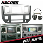 Radio Double Din Dash Install Bezel Kit Silver Slate Gray Fits 2006-09 Dodge Ram. Fixed Price $60.59.