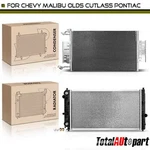 Radiator & Condenser Cooling Kit For Chevrolet Malibu 1997-2001 Olds Pontiac. Fixed Price $209.06.