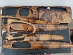 Oem 04-09 Jaguar XJ8 Xjr Vdp X350 Burl Wood Dash Console Door Trim Set 7PC. Fixed Price $225.00.