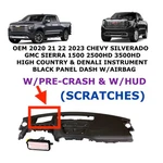 2020-2023 Chevy Silverado Sierra 1500-3500HD Instrument Panel W/pre-crash & Hud. Fixed Price $300.00.