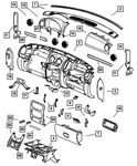 Genuine Mopar Instrument Panel Bezel 5KD05XDVAA. Fixed Price $28.61.