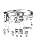Genuine Mopar Instrument Panel Switch 68137051AB. Fixed Price $47.43.