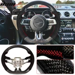 Fits 15-17 Mustang V1 Steering Wheel Carbon Fiber With Alcantara Red Stitching. Fixed Price $269.99.