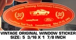 European Mustang Anniversary Convention - Vintage Original Window Decal Sticker. Fixed Price $9.39.