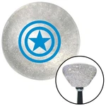 Blue Star W/ 2 Circles Clear Retro Metal Flake Shift Knob M16X1.5 Insert. Fixed Price $89.95.