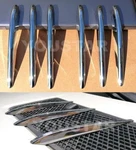 Usa Stock Set Chrome Hood Vent Grill Molding Fins For Mercedes Ml Gl W164 X164. Fixed Price $59.90.