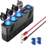 12V 24V Car Charger Socket Splitter With 10FT/3M Cable, Cigarette Lighter. Fixed Price $47.99.