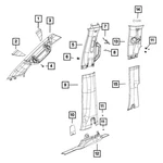 For Ram 1500 2021 Mopar 6BN471X9AH Pillar Molding. Fixed Price $151.14.