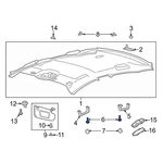 Ford Mustang 2015-2026 W502660S424 Sun Visor Screw. Fixed Price $15.39.