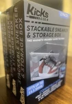 6 Pack Kicks & Co. Stackable Clear Shoe Storage Box Fits Up 13.5. Fixed Price $50.00.