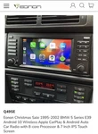 Eonon For Bmw E39 Q49SE Android 10 Radio Dash Gps Stereo Carplay Free Ship. Fixed Price $175.00.