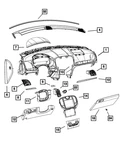 Genuine Mopar Air Conditioning & Heater Outlet Right 5RJ92DX9AA. Fixed Price $115.21.