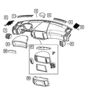 Genuine Mopar Instrument Panel Bezel 5JN301J8AP. Fixed Price $104.24.