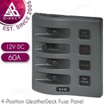 Blue Sea Systems 4304 4-POSITION Weatherdeck Waterproof Fuse Panel 12V Dc 60A. Fixed Price $155.41.