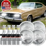 Newest 4X 5.75'' Inch Led Round Headlights For Dodge Charger 1967-74 A++. Fixed Price $58.87.