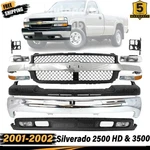 Front Bumper Chrome & Grille Assembly Kit For 2001-2002 Silverado 2500 Hd 3500. Fixed Price $940.28.