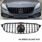 Black Front Grille For Mercedes Benz W205 C200 C300 C43 2019-2021 W/emblem. Fixed Price $84.99.