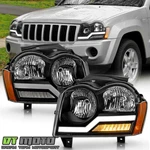 For 2005 2006 2007 Jeep Grand Cherokee Led Tube W/ Signal Headlights Headlamps. Fixed Price $158.99.