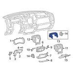Ram 6EZ155X9AE Radio Bezel. Fixed Price $727.84.